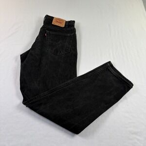 Vintage Levis Jeans Mens 34x34 Black 550 Relaxed Straight 90s USA Made